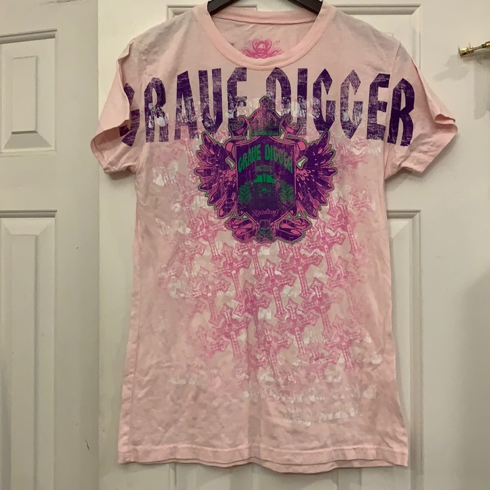 😍 2/$29 Grave Digger Racing tee XL